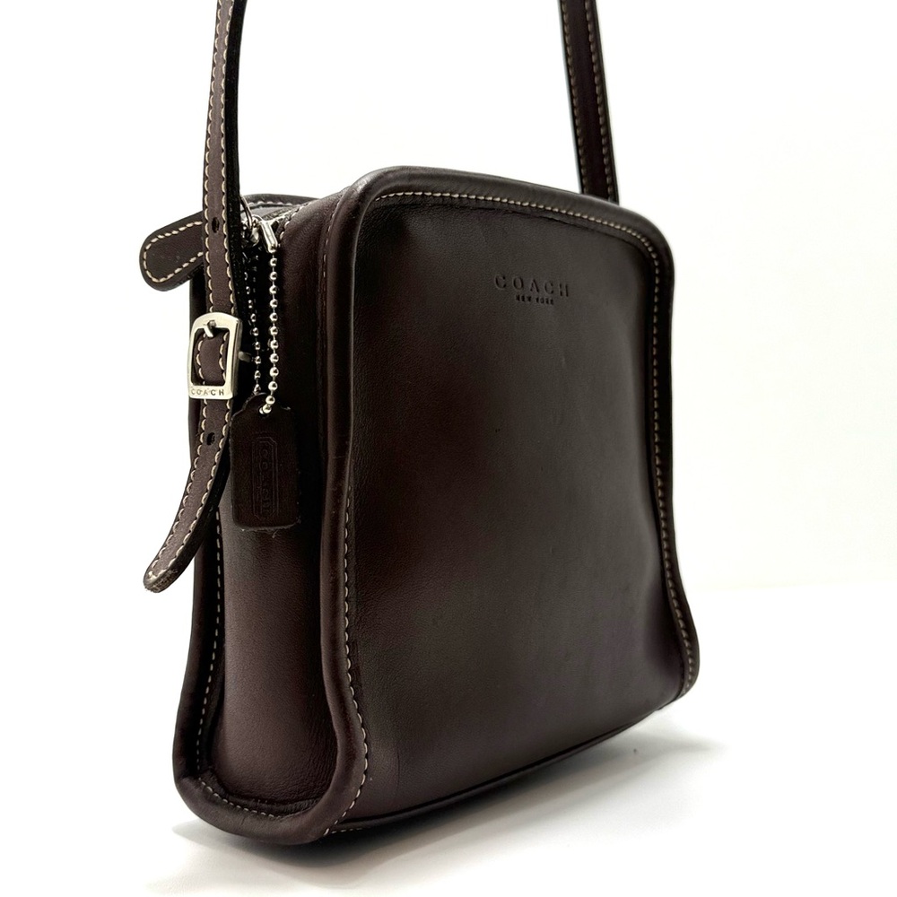 Vintage Coach Bellini 9139 Brown Glove Leather Crossbody Bag Y2K USA Made - Picture 13 of 15
